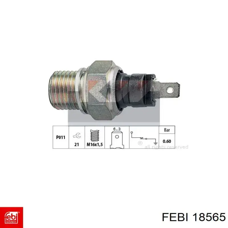 Comprar 18565 Febi Sensor de presión de aceite