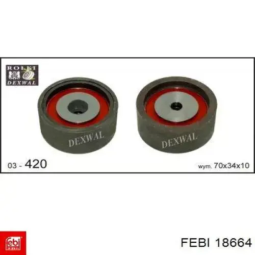 Comprar 18664 Febi Polea correa distribución