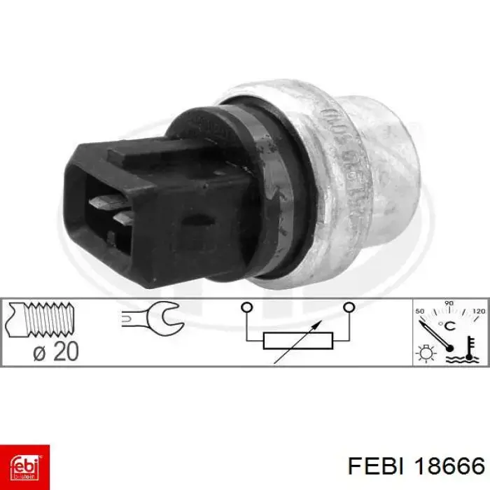 18666 Febi sensor de temperatura del refrigerante