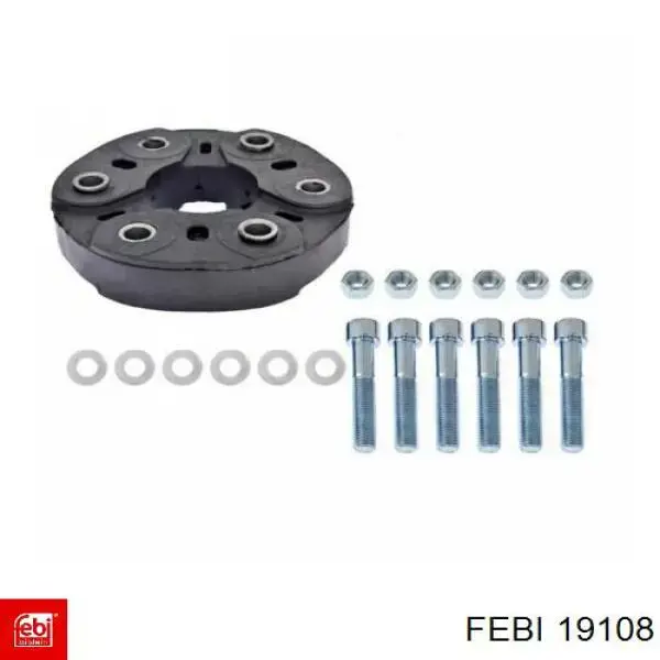 Acoplamiento elástico del cardán delantero/trasero Febi 19108 precio, desde 58,47 EUR