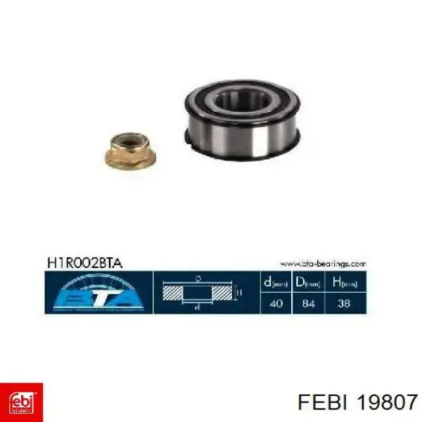 Cojinete de rueda delantero Renault Laguna 1 B56, 556