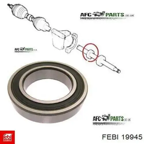 Comprar 19945 Febi Soporte de rodamiento intermedio del semieje delantero