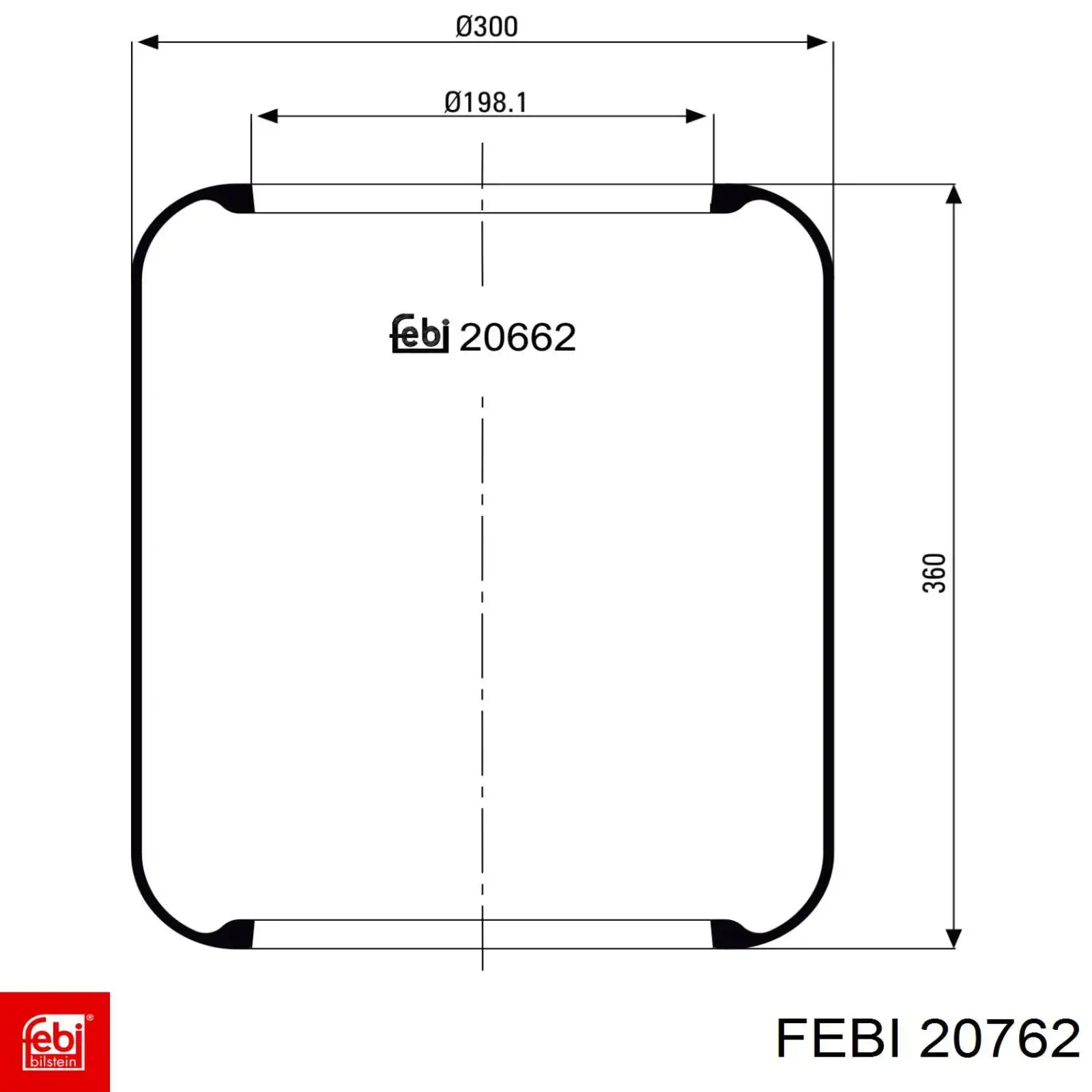 20762 Febi muelle neumático, suspensión