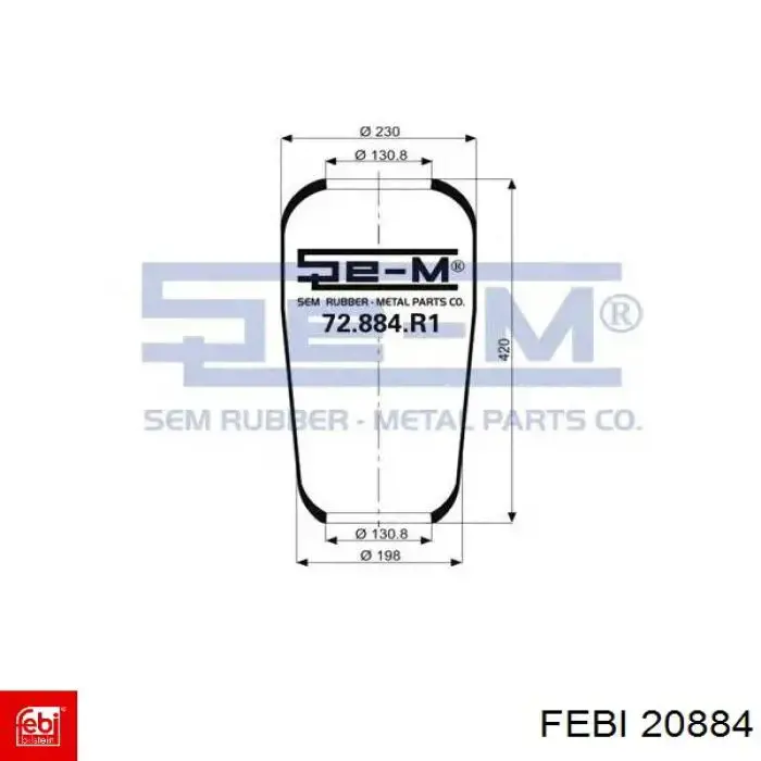 Comprar 884N Continental/Siemens Bolsa neumática del eje