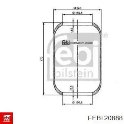 Comprar 20888 Febi Bolsa de aire del eje delantero