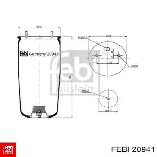 Comprar 20941 Febi Bolsa neumática del eje