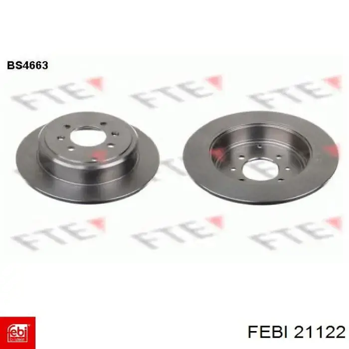 Disco de freno trasero Febi 21122 precio, desde 32,92 EUR
