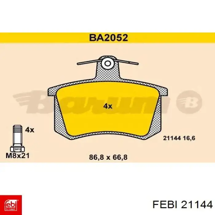 Soporte del amortiguador delantero Febi 21144 precio, desde 26,29 EUR
