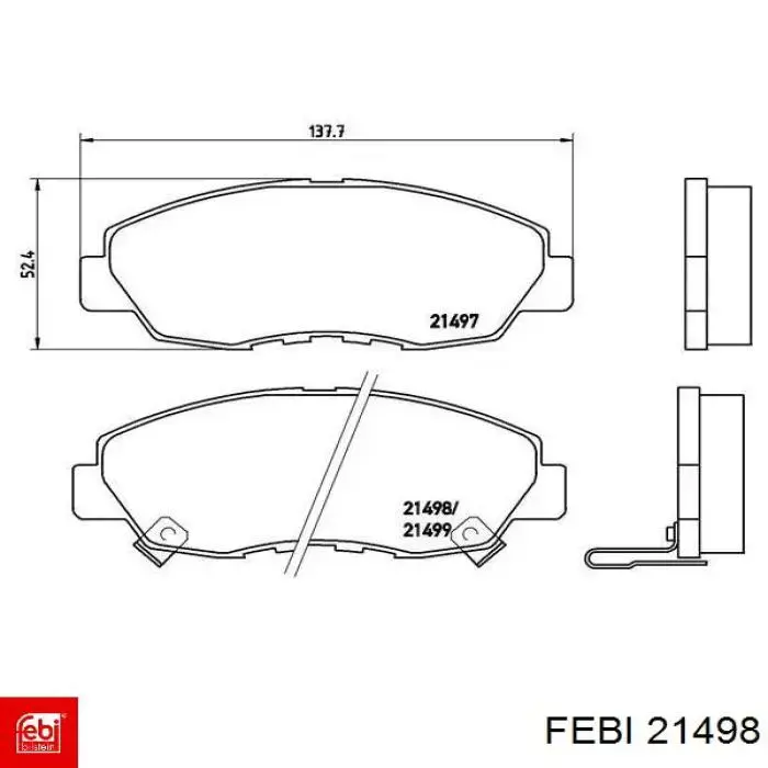 Juego de pernos de fijación del brazo delantero Febi 21498 precio, desde 38,64 EUR