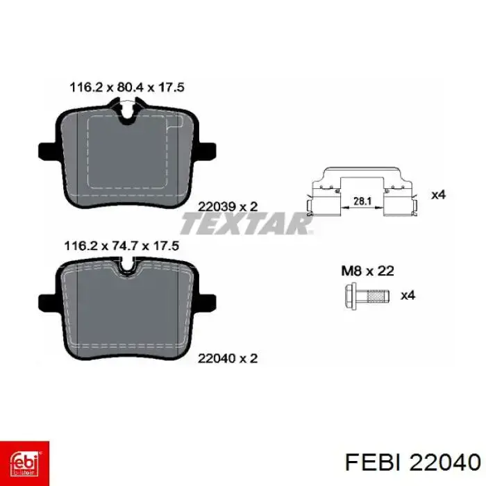 22040 Febi bobina de encendido