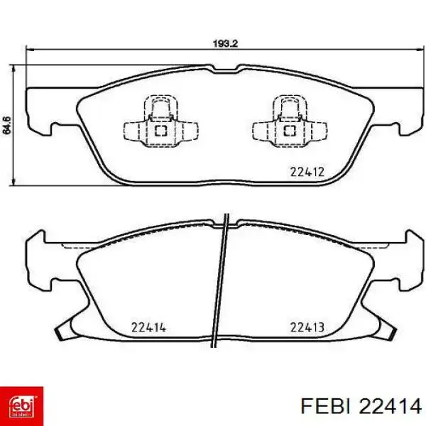 Soporte de motor derecho 22414 Febi