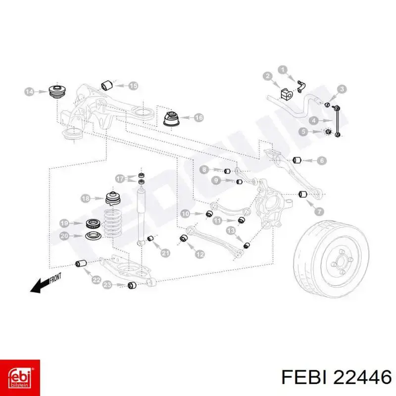 Silentblock trasero 22446 Febi
