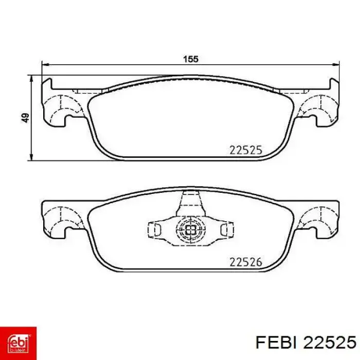 Esfera de la suspensión delantera 22525 Febi