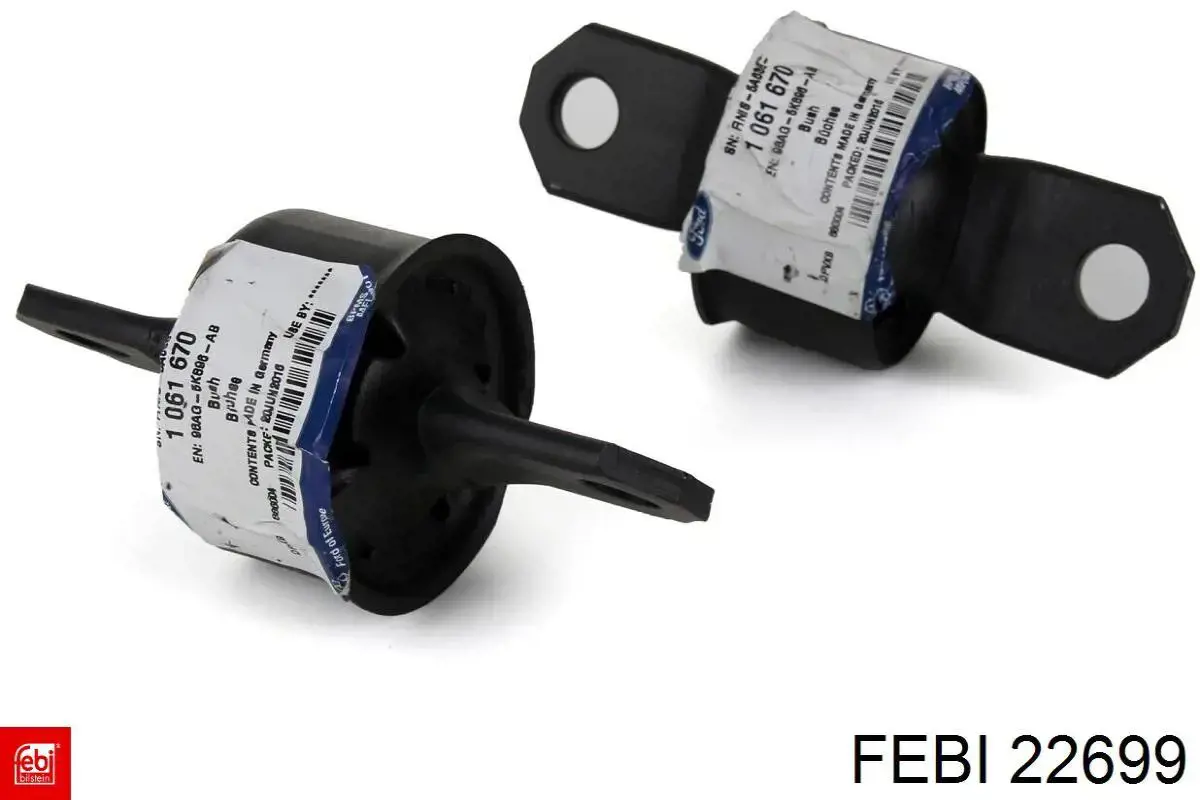 Buje delantero del brazo longitudinal trasero 22699 Febi