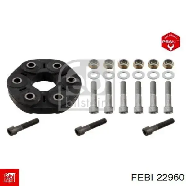 Acoplamiento elástico delantero del cardán Febi 22960 precio, desde 164,76 EUR