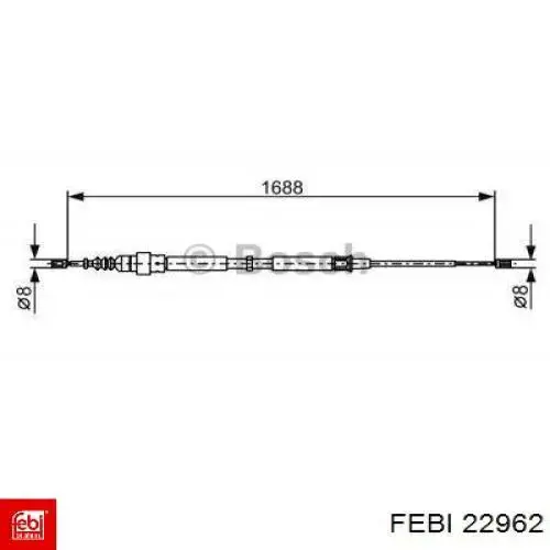 Cable de freno de mano trasero derecho/izquierdo 708003 Beca Cables