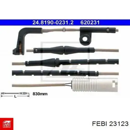 Comprar 23123 Febi Sensor de desgaste de pastillas de freno trasero