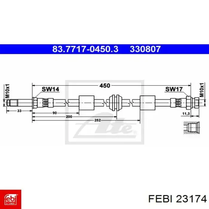 Comprar 23174 Febi Latiguillos de freno delantero