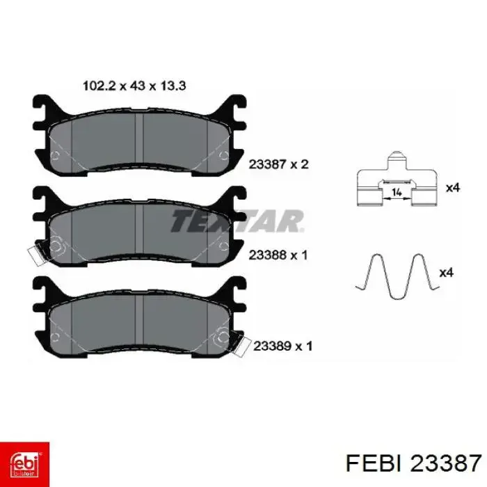 23387 Febi Filtro de aire de motor