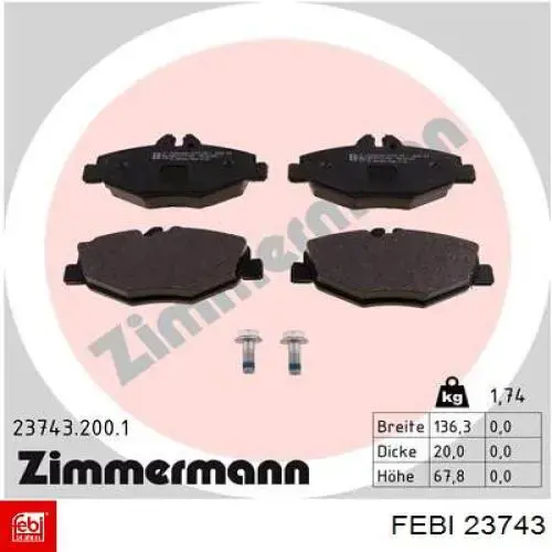 Brida del sistema de refrigeración (triple unión) 23743 Febi