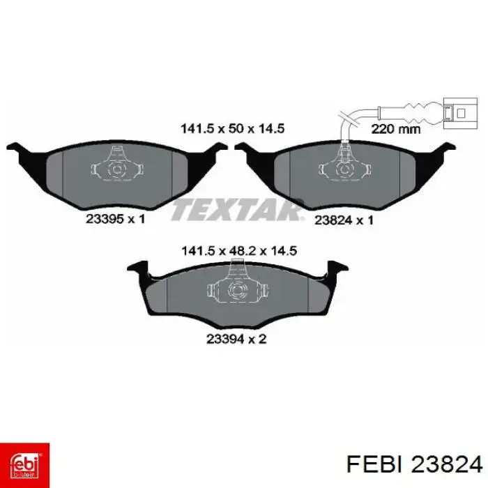 Sensor ABS delantero izquierdo Febi 23824