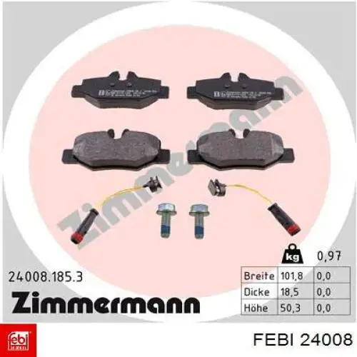 24008 Febi brazo suspension (control trasero inferior izquierdo)