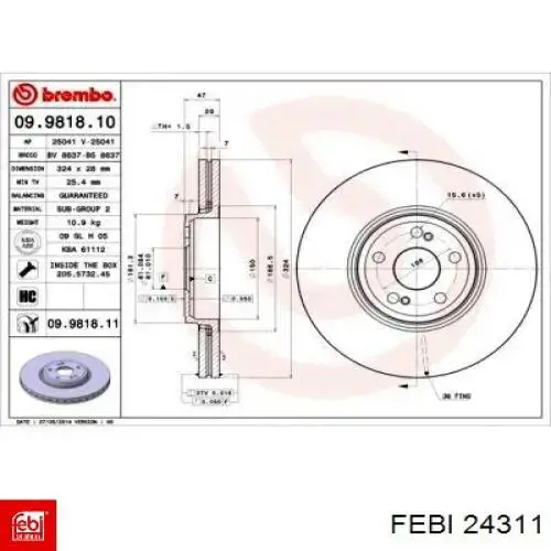 Freno de disco delantero Renault Espace 4 JK0