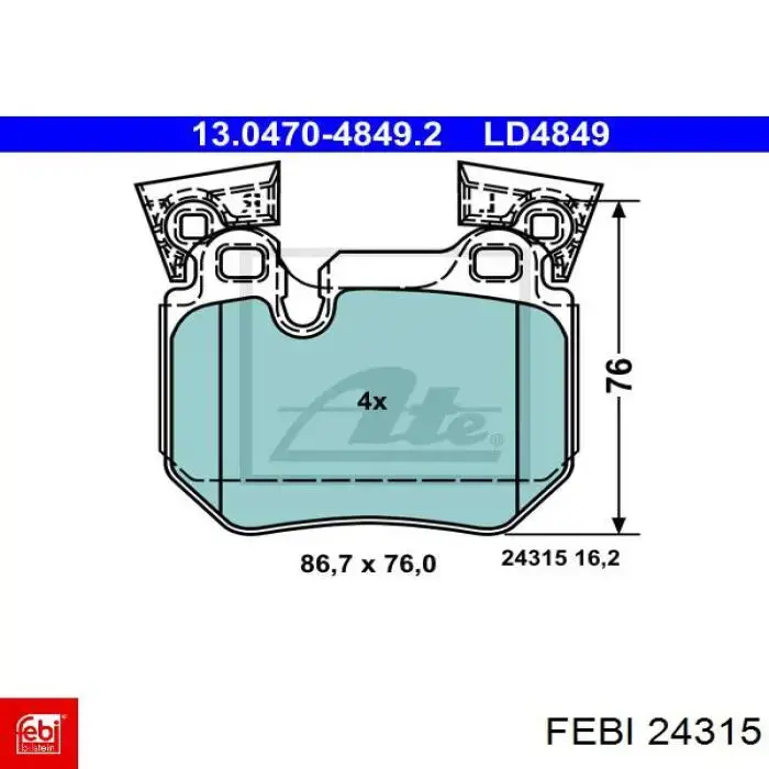 Cojinete de rueda delantero Febi 24315 precio, desde 29,90 EUR