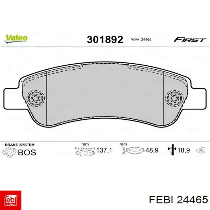 Correa de distribución Febi 24465 precio, desde 32,92 EUR