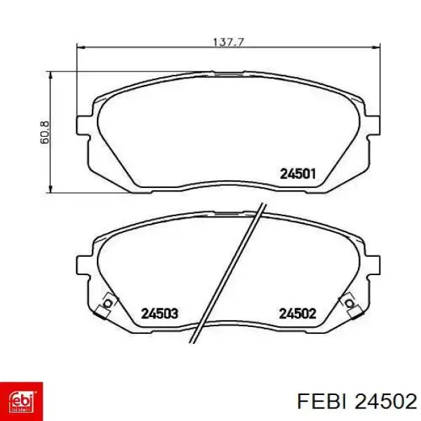 Comprar 24502 Febi Cubierta interior superior de la correa de distribución