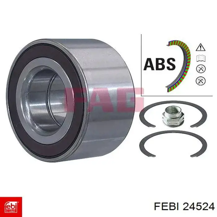 Cojinete de rueda delantero 24524 Febi