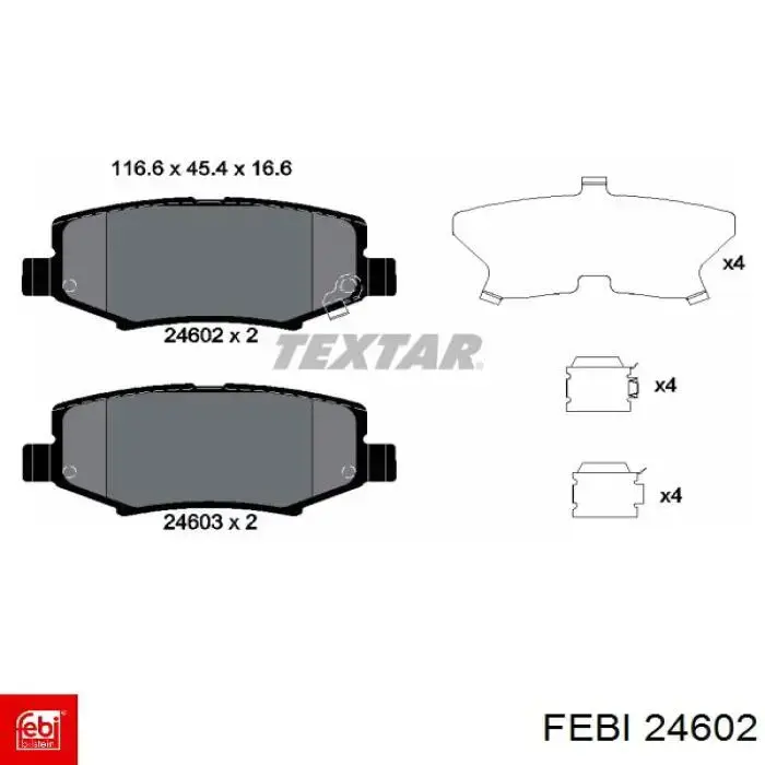 Perno de volante de inercia 24602 Febi