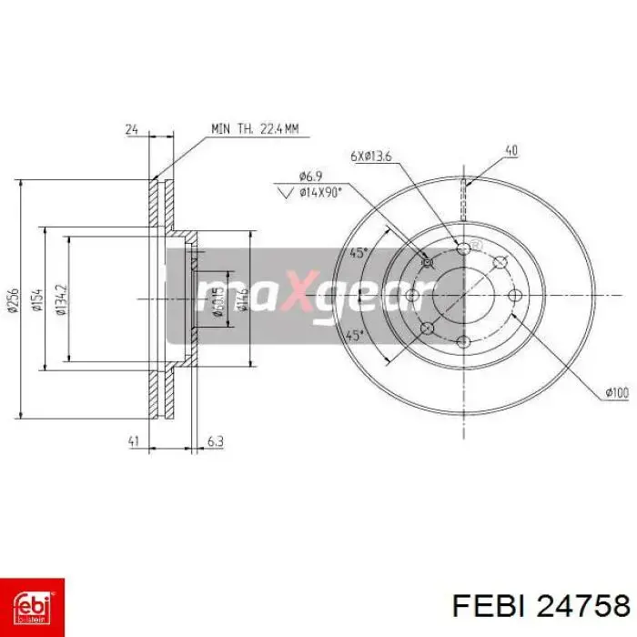 Retén de cubo trasero Febi 24758 precio, desde 21,46 EUR