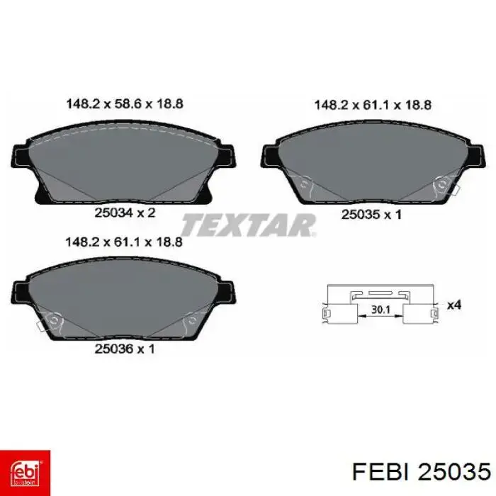Piñón del cigüeñal Febi 25035 precio, desde 25,11 EUR