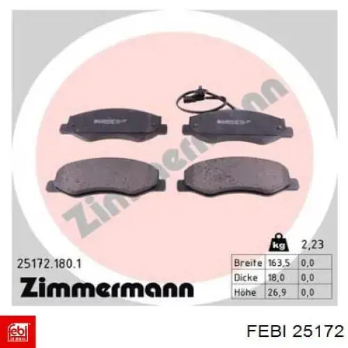 Piñón del cigüeñal Febi 25172 precio, desde 15,55 EUR
