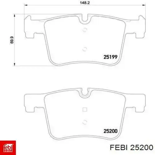 25200 Febi amortiguador de maletero