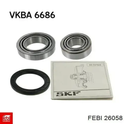 Buje de barra estabilizadora trasera 26058 Febi