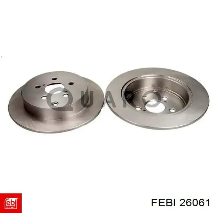 Disco de freno trasero Febi 26061 precio, desde 36,66 EUR