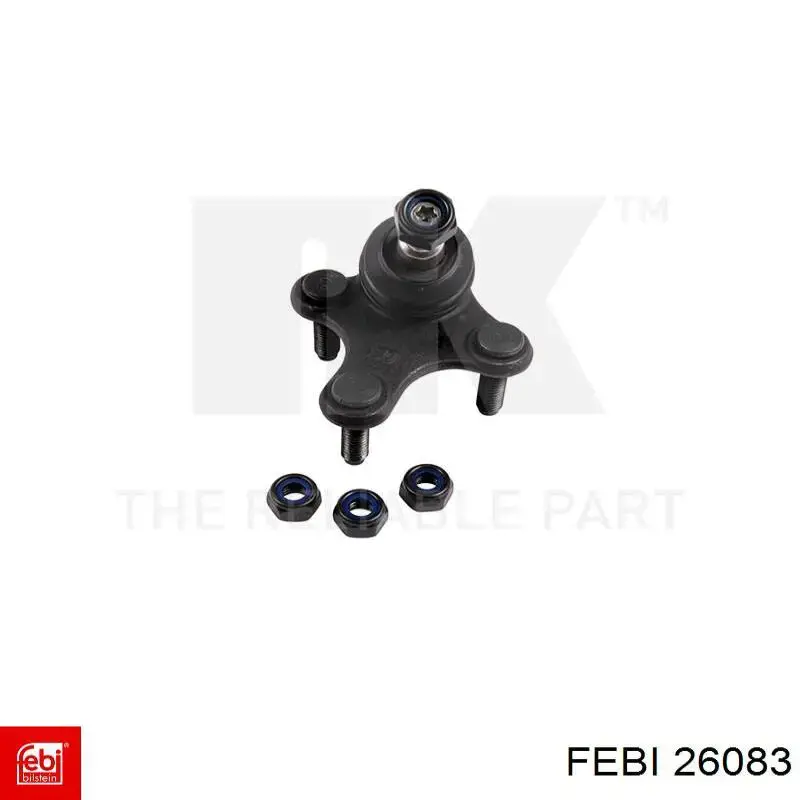 Cojinete de bola inferior derecho Febi 26083