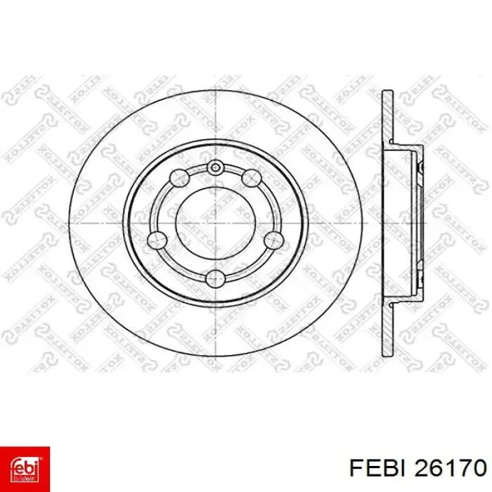 Comprar 26170 Febi Disco de freno trasero
