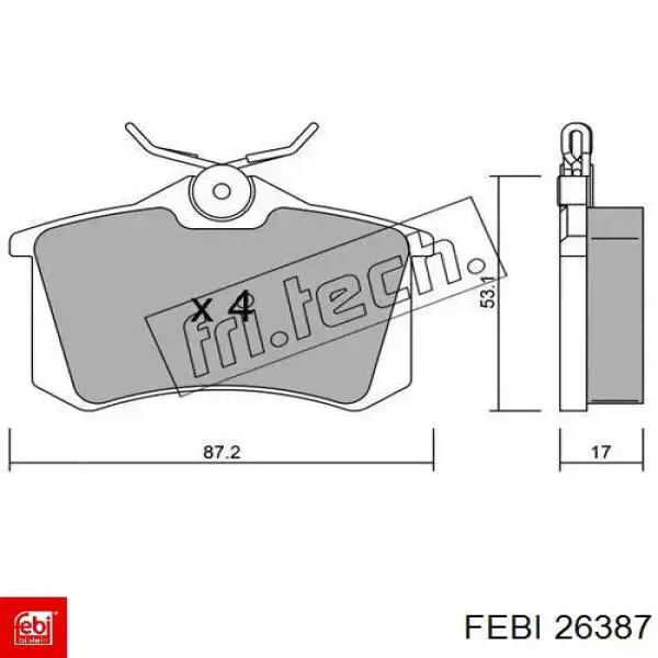 Buje delantero del brazo trasero Febi 26387 precio, desde 11,21 EUR
