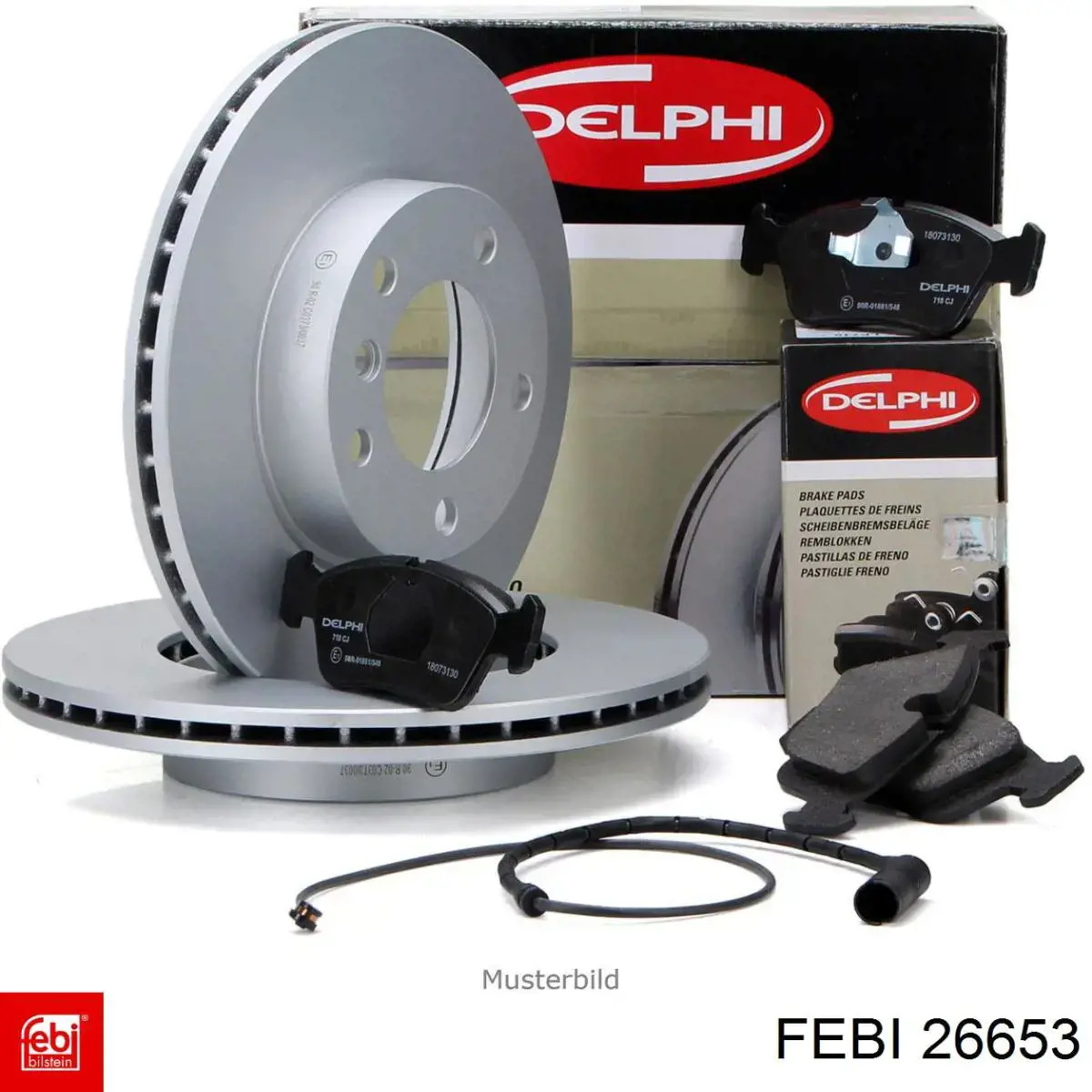 Disco de freno 26653 Febi