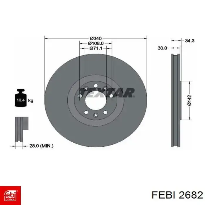 Silentblock de brazo de suspensión Febi 2682 precio, desde 7,12 EUR
