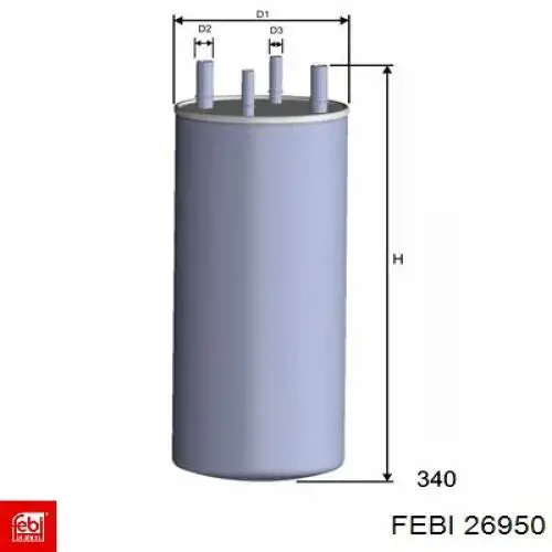 Filtro combustible Febi 26950 precio, desde 32,88 EUR