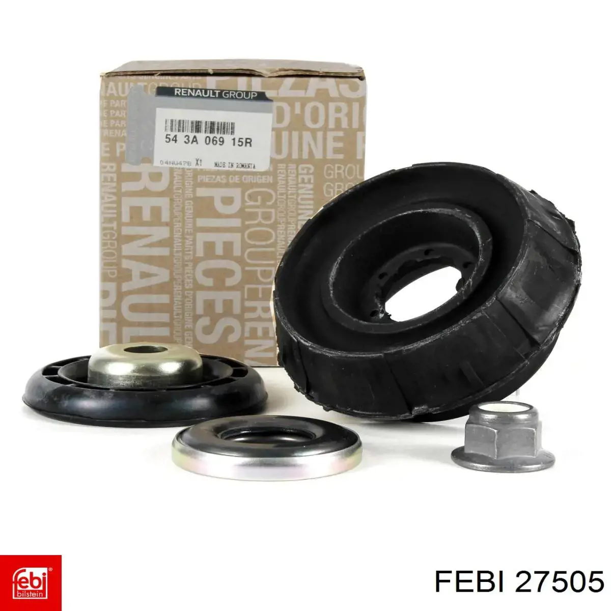 Soporte del amortiguador delantero 27505 Febi