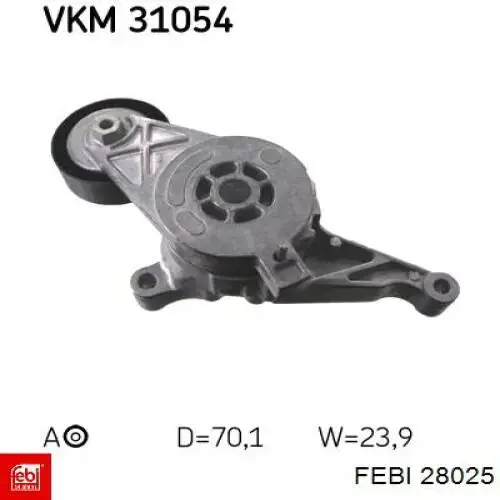Tensor de la correa trapecial Febi 28025 precio, desde 30,49 EUR