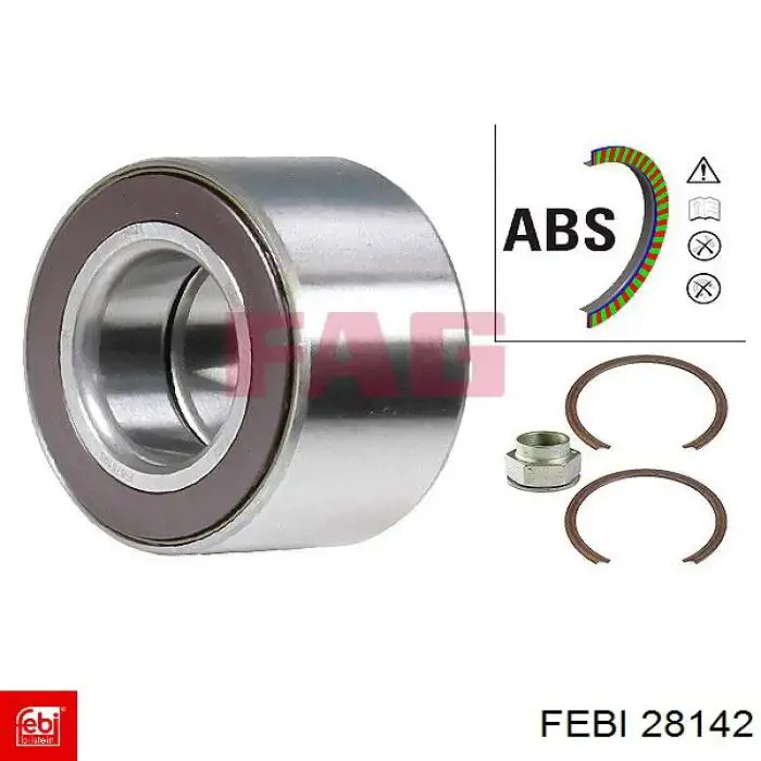 Cojinete de rueda delantero Febi 28142 precio, desde 25,17 EUR