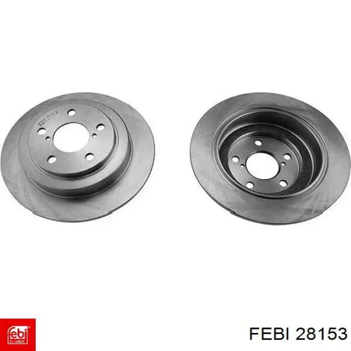 Disco de freno trasero 28153 Febi