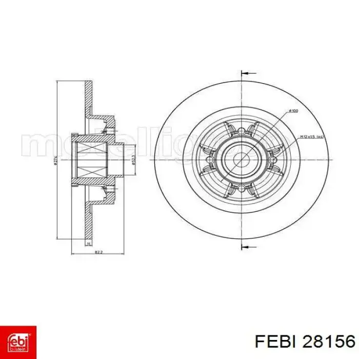 Comprar 28156 Febi Disco de freno trasero