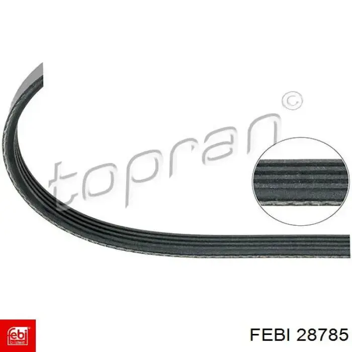 Correa de alternador FB4PK863 INA